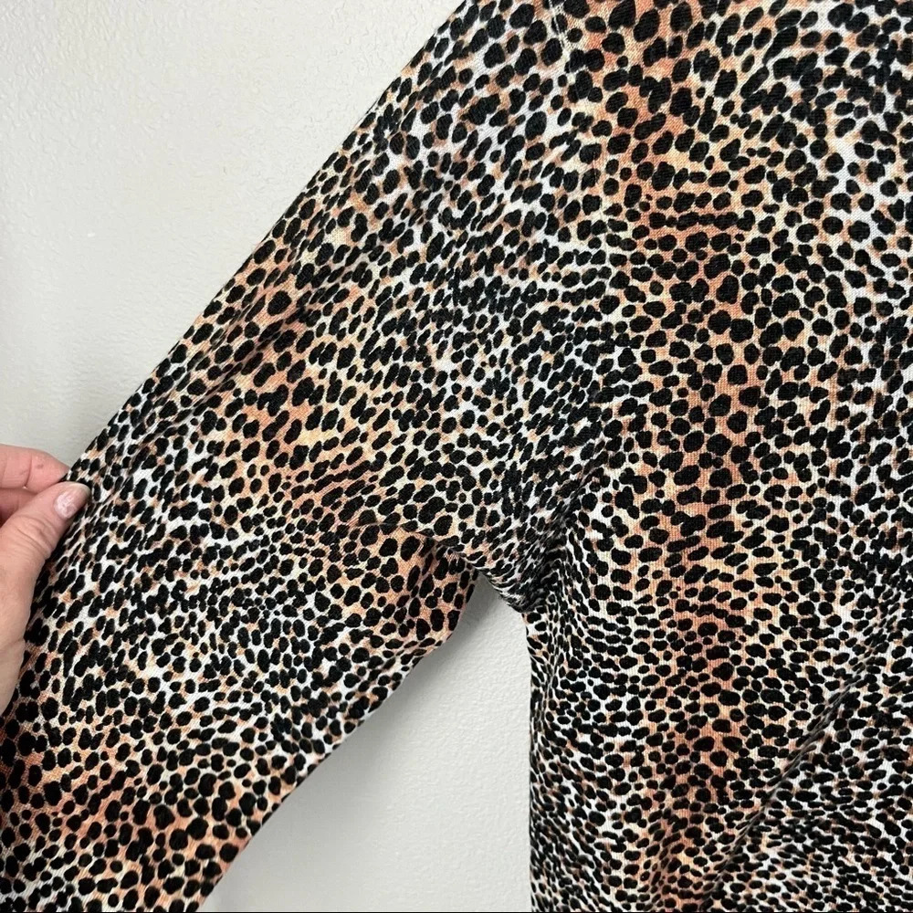 NWOT EQUIPMENT Raydon Leopard Print Wool Sweater Casual Women’s Large - Picture 5 of 12
